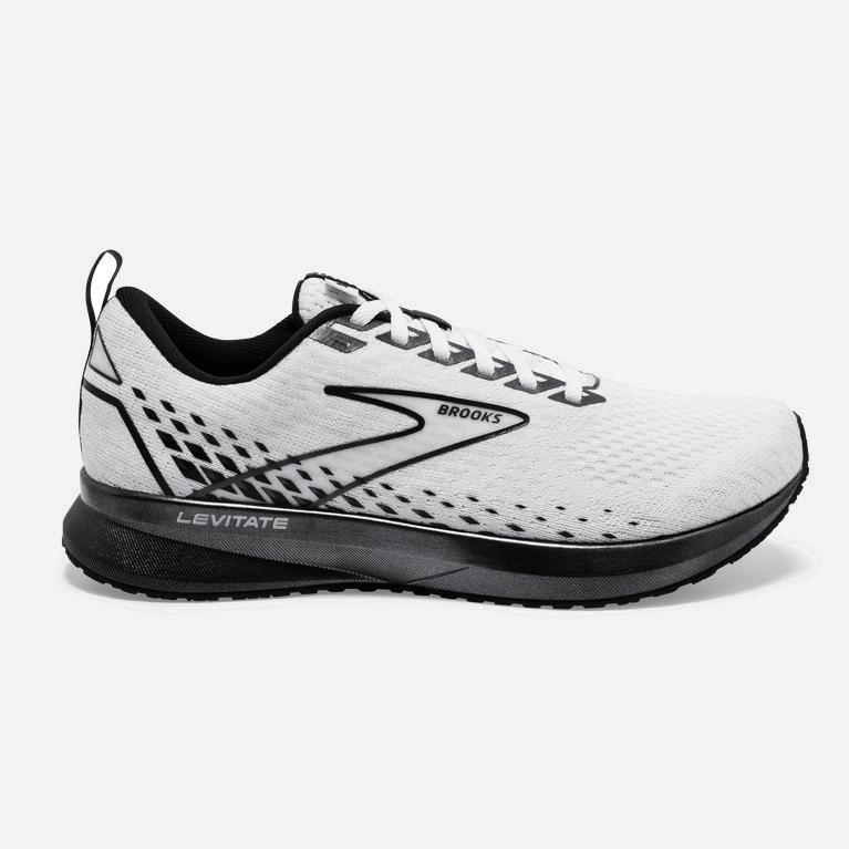 Brooks Levitate 5 Israel - Women's Road Running Shoes - White/Black (08793-ZWMV)